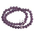 Vintage translucent amethyst glass rounds Japan 4mm strand of 55. 