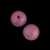 Vintage Chinese wound glass 19mm round bead in opaque mauve., 1 pc.