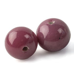 Old Chinese opaque lilac color glass bead. 22mm. Pkg.1