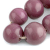 Old Chinese opaque lilac color glass bead. 22mm. Pkg.1