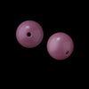Vintage Chinese wound glass 19mm round bead in opaque mauve., 1 pc.