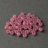 Vintage Japanese rose pink satin glass beads. 3x5mm.  Pkg. 100. 1980s.