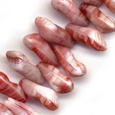 Vintage Czechoslovakian Faux Agate Glass Clenched Hand Pendants. Carved Details. 14x7mm. Pkg. of 10.
