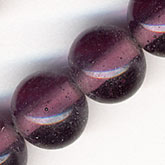 Vintage Czech Amethyst Glass Round Beads. 8mm. Pkg of 20