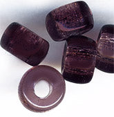 B11-PP-0617 Amethyst Glass Pony Beads. 4x6mm. Pkg of 20