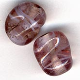 West German Lavender Ovals. 9x12mm. Pkg of 6