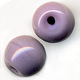 Vintage German Lavender Rounds. 8mm. Pkg of 5