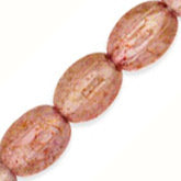 b11-pp-0699 Czech Lustre Topaz and Pink Ovals. 5mm. Pkg of 25