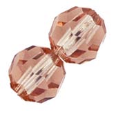 b11-pp-0701 Czech Faceted French Rose Rounds. 6mm. Pkg of 10