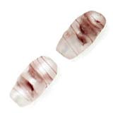 Matte crystal beads with swirls of purple 5.5mm. Pkg. of 2
