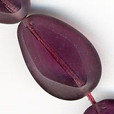 b11-pp-0710 Teardrop Amethyst Glass Bead. 18x12mm. Pkg of 2
