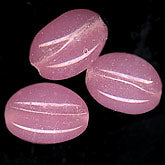 b11-pp-0733 Vintage Korean Wire Wound Melon in Pink Bead. 12x14mm. Pkg of 4