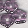Czech amethyst luster 5x1.5mm Daisy Lochrosen. Pkg of 25