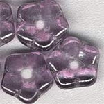 Czech amethyst luster 5x1.5mm Daisy Lochrosen. Pkg of 25