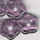 Czech amethyst luster 5x1.5mm Daisy Lochrosen. Pkg of 25