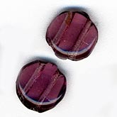 Purple 2-hole glass disk sequin,  7mm. Pkg 25. b11-pp-0797