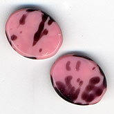 Vintage German flat oval. 16x13mm. Pkg of 1