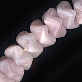 Interlocking ruffle bead. Vintage, light lavender, 4x6mm. Pkg of 20. b11-pp-0818