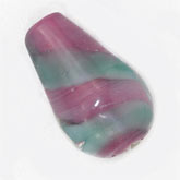 Contemporary Czech lampwork teardrop. 16x10mm. Pkg of 1.