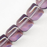 Vintage Czech amethyst glass gumdrops. 8x8mm. Pkg of 10. b11-pp-0866