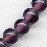 Vintage Japanese dark amethyst rounds. 6mm. Pkg of 20. b11-pp-0868