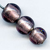Vintage India silver foil lavender rounds. 9mm. Pkg of 10. 
