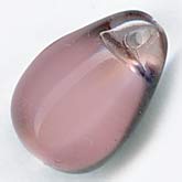 Old Czech amethyst glass teardrop pendant. 21x13mm. Pkg of 2.