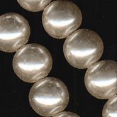 Vintage Japanese Venus Brand large round glass pearls 1950s, 12mm. Package of 6. 