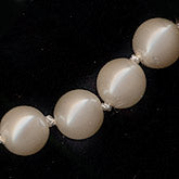 Round White Glass Pearls, 6mm. Japanese. 24" strand. B11-pr-0105