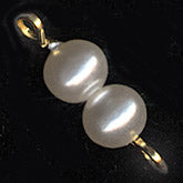 Two vintage 5mm glass pearls on wire. Pkg of 12 links