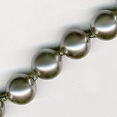 Vintage 8mm gunmetal finish glass pearls. Pkg of 10