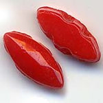 Antique opaque two hole marquise beads.4x10mm. Pkg of 25