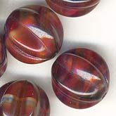 Czech cranberry-like melons Pkg of 10, 8mm. b11-rd-0495-1