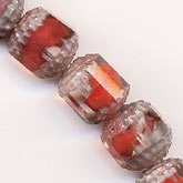 Rare vintage cathedral window beads.  7x8mm. Czechoslovakia. Pkg.of 2.