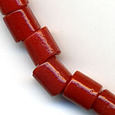b11-rd-0674-Vintage German red tile beads. 4 - 5mm. Pkg of 20