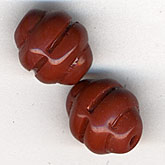 b11-rd-0693-Vintage pressed German glass bead. 10mm. Pkg of 10