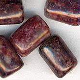 Vintage Picasso red cylinders. 8x5mm. Pkg of 20. 