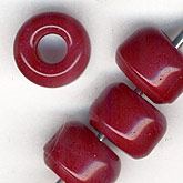 b11-rd-0730-Vintage Czech roller beads. 6x8mm. Pkg of 10