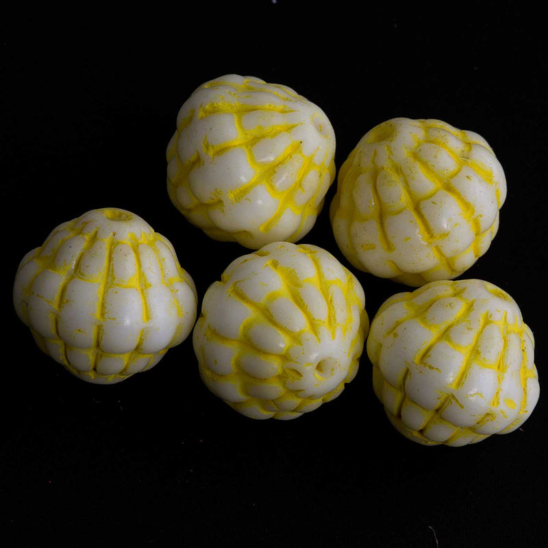 Vintage Austrian Molded "Beehives". 10mm. Pkg of 10.