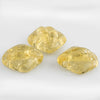 Antique Bohemian citrine glass sew-on or nailhead beads. 10mm. Pkg of 10.
