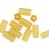 Vintage Amber Colored Glass Pentagon Beads. 5x11mm. Pkg of 5. 