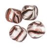 Rare West German diagonal givre style lampwork cubes, 12mm Pkg of 1.