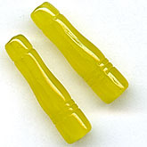 Vintage opal glass bottle shape bead. 28x7mm. Pkg of 4