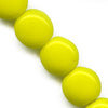 Vintage West German bright yellow tablets, 8 x 5 mm. pkg of 10. 