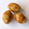 Vintage faux jasper glass ovals, Picasso finish, Czechoslovakia 20x14mm pkg of 4.