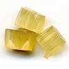 Vintage West German Russian cut satin glass champagne colored 5 sided beads. 4x4mm. Pkg. of 20. 