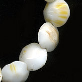 Vintage Bohemian Vaseline Bead in Yellow. 12-14mm. Pkg of 10.