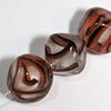 Rare West German diagonal givre style lampwork cubes, 12mm Pkg of 1.