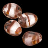 West German pinched givre teardrops. 15x12mm. Pkg of 1. 