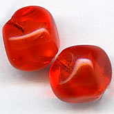 West German givre diagonal cubes in electric orange 9mm. Pkg of 4. b11-yo-0884